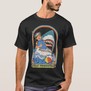 T-shirt C'Est Moi Drôle Rester Positif Attaque De Requin