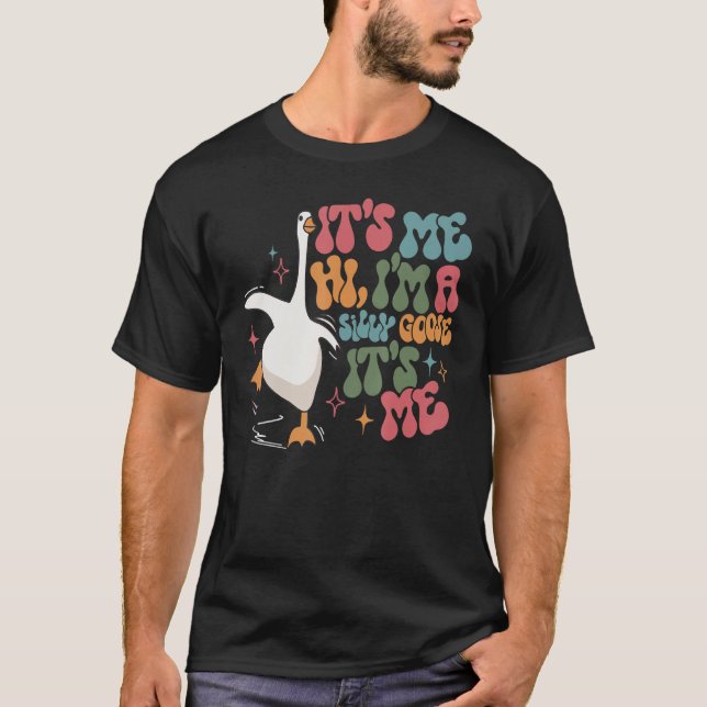 T-shirt C'est moi je suis un idiot d'oie mème Mens femmes  (Devant)