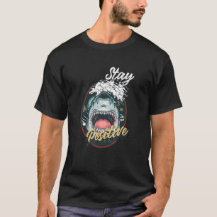 T-shirt C'Est Moi Rester Positif Attaque De Requin Retro C