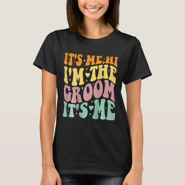 T-shirt C'Est Moi Salut Im Groom C'Est Me Retro Hommes Mar (Devant)