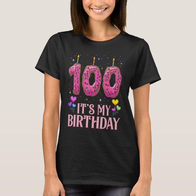 T-shirt C'est mon 100e anniversaire Doughnut Douce Doughnu (Devant)