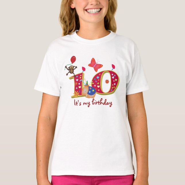 T-shirt C'est mon 10e anniversaire (Devant)