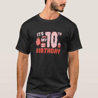 T-shirt C'Est Mon 10E Anniversaire 10 Ans Filles 10 Double