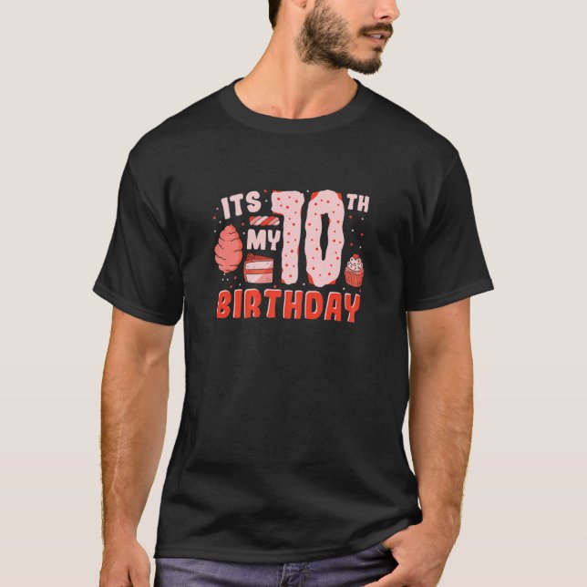 T-shirt C'Est Mon 10E Anniversaire 10 Ans Filles 10 Double (Devant)