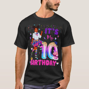 T-shirt C'est mon 10e anniversaire Africaine Américaine Bl
