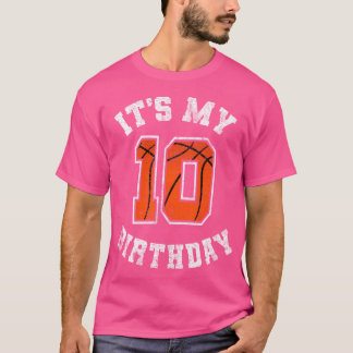 T-shirt C'Est Mon 10E Anniversaire Basketball 10 Ans Naiss