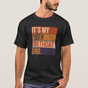 T-shirt C'est mon 10e anniversaire frère, tenue de fête d'
