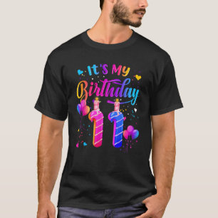 T-shirt C'est mon 11e anniversaire Doughnut Happy 11 ans