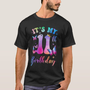 T-shirt C'Est Mon 11e anniversaire Filles Papillon Fête Th