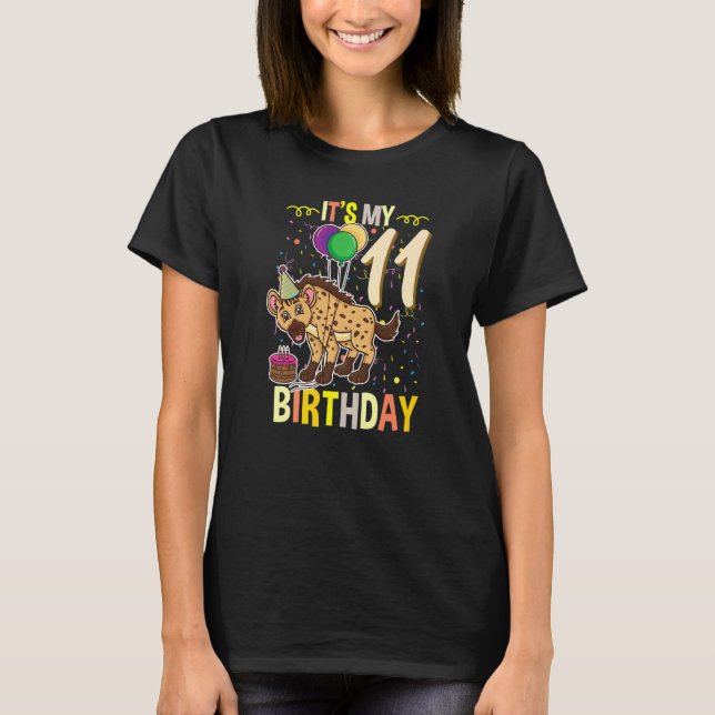 T-shirt C'est mon 11e anniversaire Hyena (Devant)
