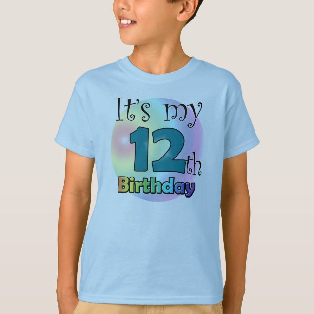 T-shirt C'est mon 12ème anniversaire (Devant)
