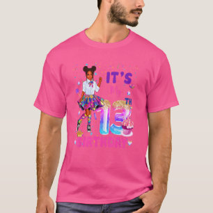 T-shirt C'est mon 13e anniversaire Africaine Américaine Bl