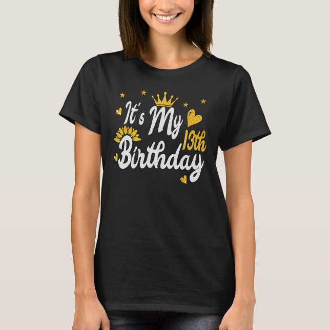T-shirt C'est mon 13e anniversaire heureux (Devant)