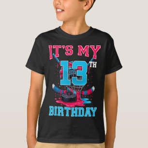 T-shirt C'est mon 13e anniversaire Hockey 13 ans Crème gla