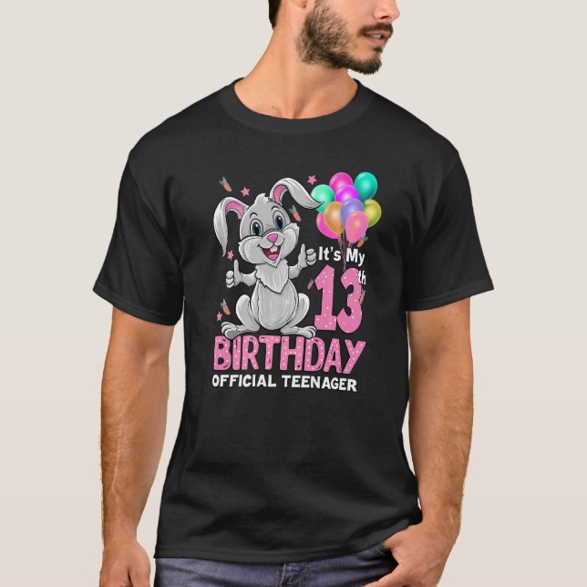 T-shirt C'est mon 13e anniversaire Rabbit 13e anniversaire (Devant)
