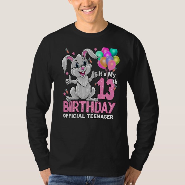 T-shirt C'est mon 13e anniversaire Rabbit 13e anniversaire (Devant)