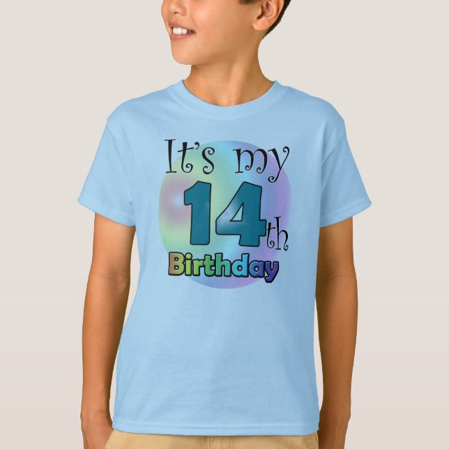 T-shirt C'est mon 14e anniversaire (Devant)