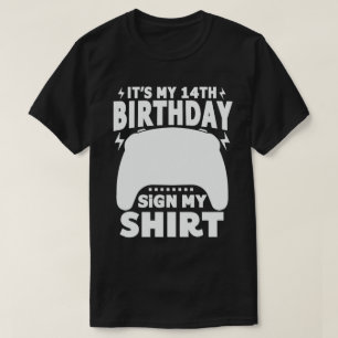 T-shirt C'est mon 14e anniversaire Signe Mon Chemise
