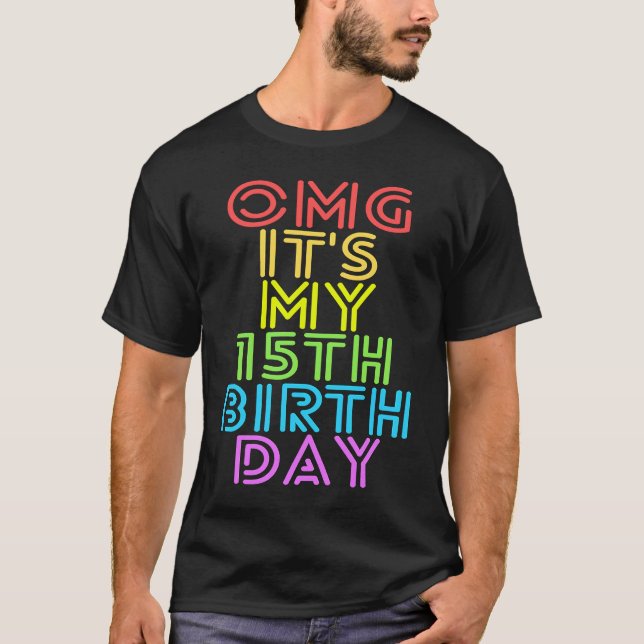 T-shirt C'est mon 15e anniversaire heureux (Devant)