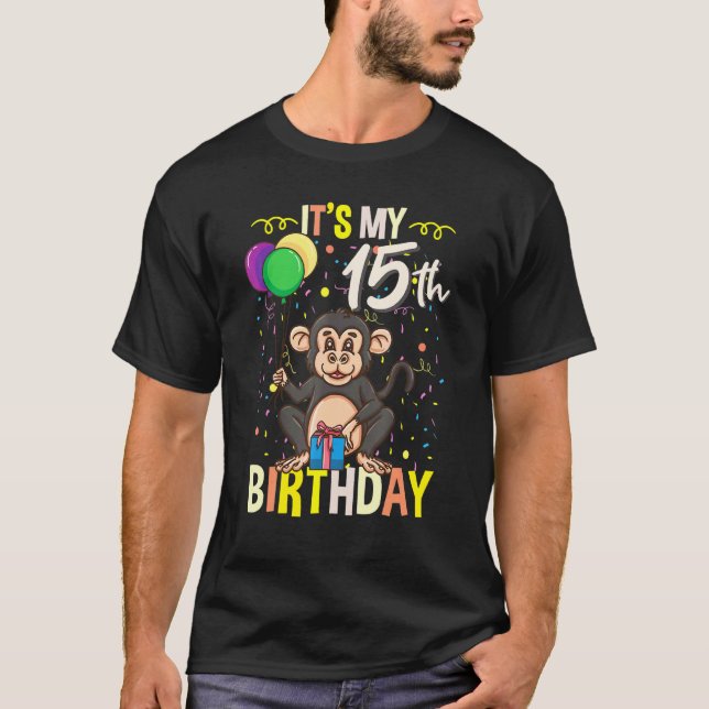 T-shirt C'est mon 15e singe de chimpanzé (Devant)