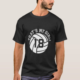 T-shirt C'Est Mon 18 Joueur De Volley-Ball Maman Ou Papa