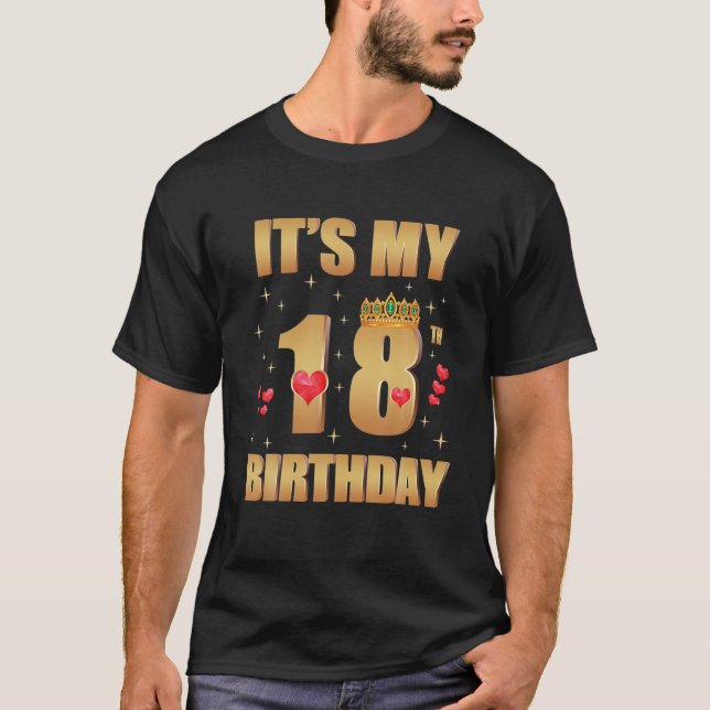T-shirt C'est Mon 18E Anniversaire, 18 Ans, 18E Anniversai (Devant)