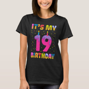 T-shirt C'est mon 19e anniversaire fille douce Donut doux 