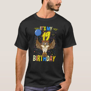 T-shirt C'est mon 19e oiseau de hibou d'anniversaire