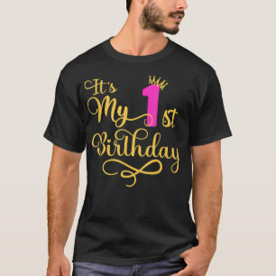 T-shirt C'est mon 1er anniversaire Couronne drôle 