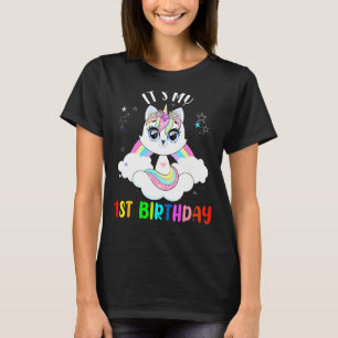 T-shirt C'est mon 1er anniversaire mignon Rainbow Unicorn
