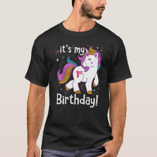 T-shirt C'Est Mon 1Er Anniversaire Princesse Unicorne 1 An