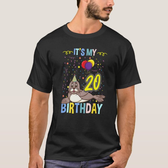 T-shirt C'est mon 20e anniversaire Baby Seal (Devant)