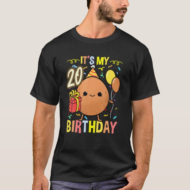 T-shirt C'Est Mon 20E Anniversaire Fruit De Coco (Devant)