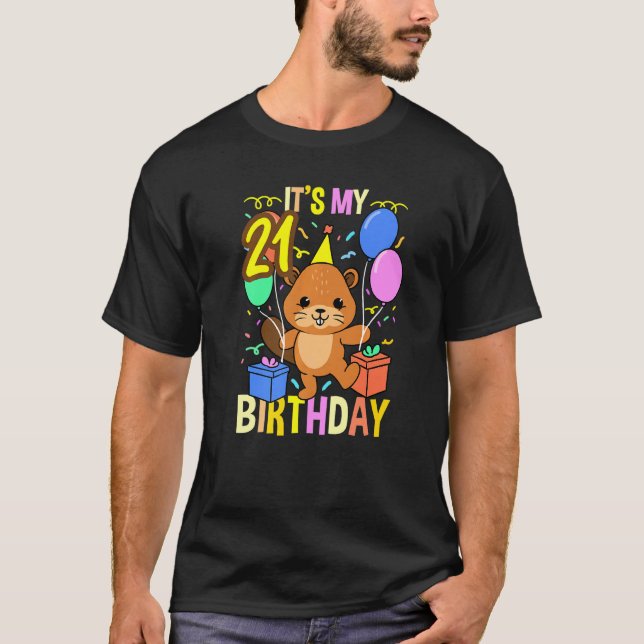 T-shirt C'est mon 21e anniversaire Beaver (Devant)