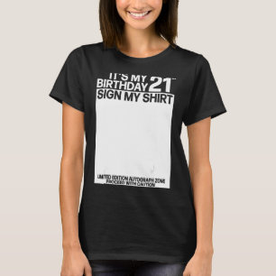 T-shirt C'est mon 21e anniversaire Signe mon chemise 21e a