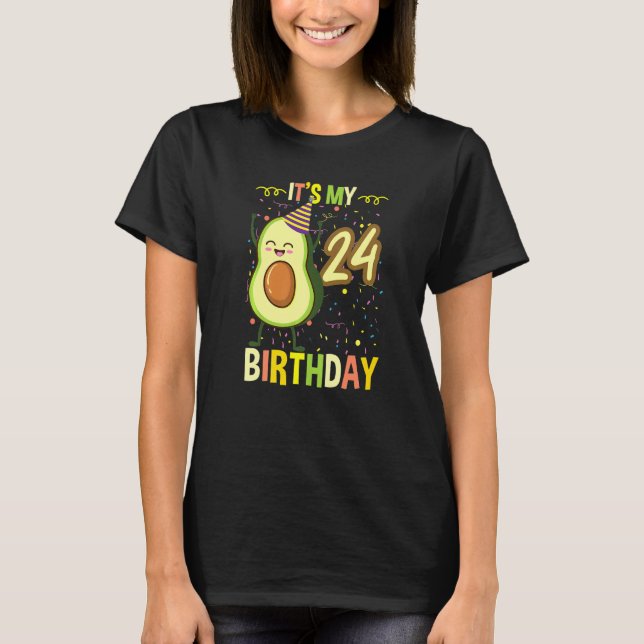 T-shirt C'est mon 24e anniversaire Avocado (Devant)