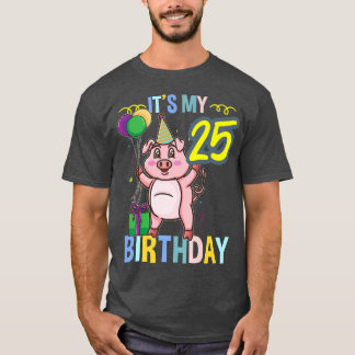 T-shirt C'est mon 25e anniversaire mignon cochon Premium