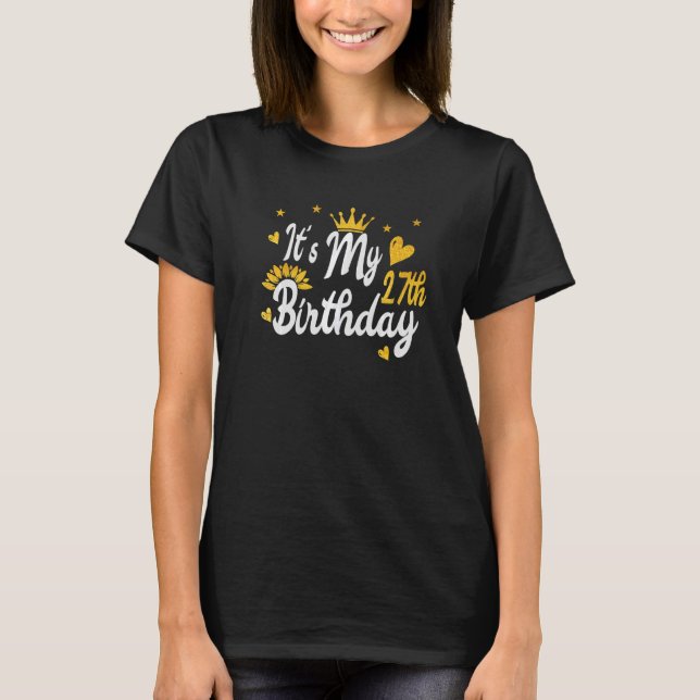 T-shirt C'est mon 27e anniversaire heureux (Devant)