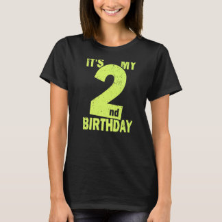 T-shirt C'est mon 2e anniversaire 2 ans fille et garçon 2e