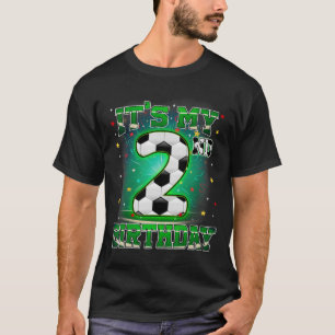 T-shirt C'est mon 2ème anniversaire garçons football 2 ans