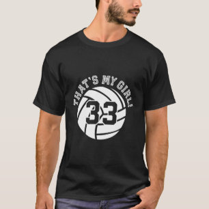 T-shirt C'Est Mon 33 Joueur De Volley-Ball Maman Ou Papa