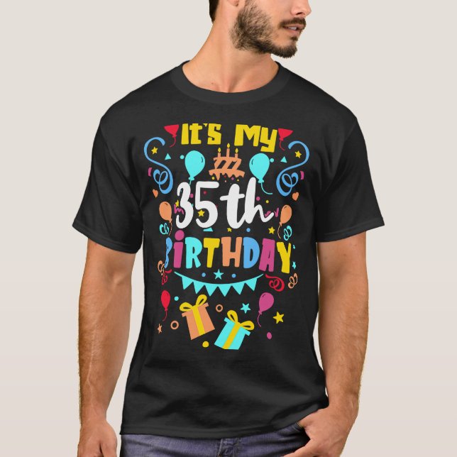 T-shirt C'est mon 35e anniversaire. (Devant)