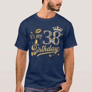 T-shirt C'est mon 38e anniversaire couronne de diamant 38