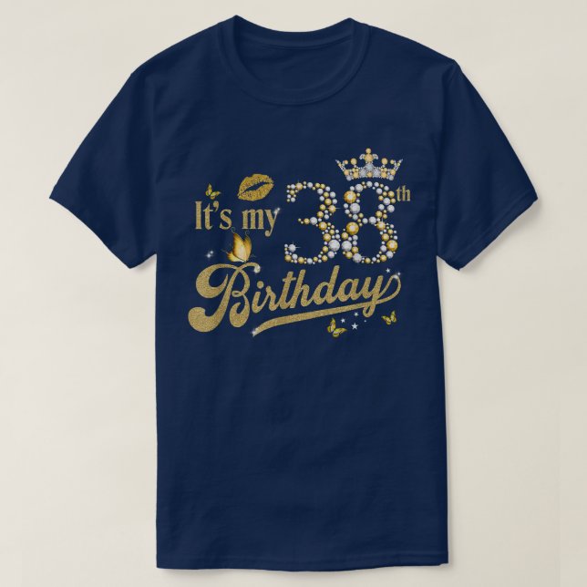 T-shirt C'est mon 38e anniversaire Diamond Crown 38 ans Ma (Design devant)