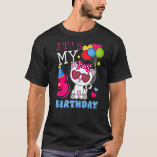T-shirt C'est mon 3 ans Anniversaire Chat Kitty 3ème B jou
