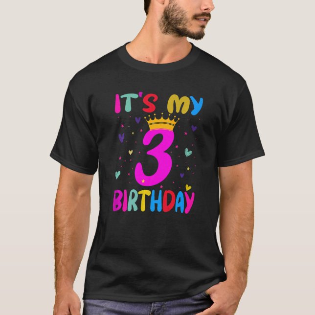T-shirt C'est mon 3e anniversaire 3 ans Anniversaire (Devant)