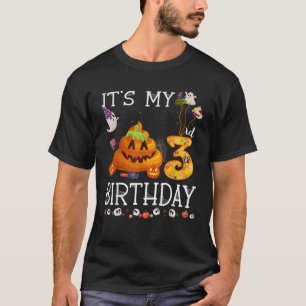 T-shirt C'est mon 3e anniversaire Poop Halloween cadeau d'