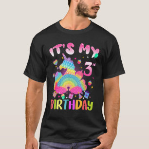 T-shirt C'est mon 3ème anniversaire 3 ans Vieux Pop It Uni