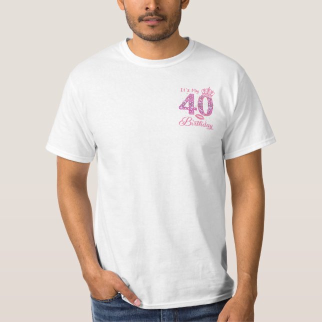 T-shirt C'est mon 40e anniversaire Reine 40 ans (Devant)