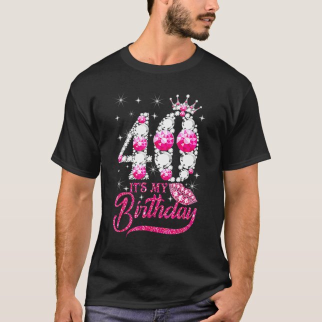 T-shirt C'est mon 40e anniversaire Reine 40 ans Chaussures (Devant)
